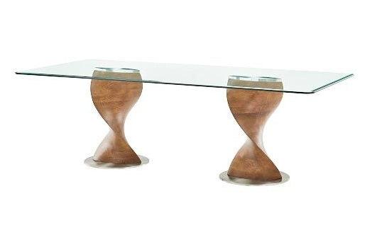 Cleveland Contemporary Glass and Dining Table