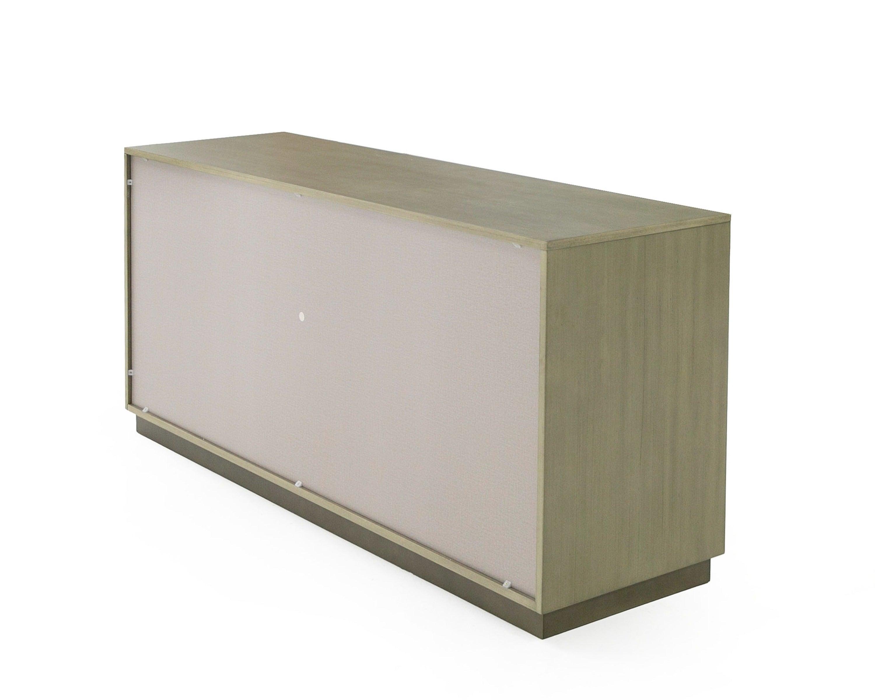 Nixa Modern Wide Birch and Brushed Dresser