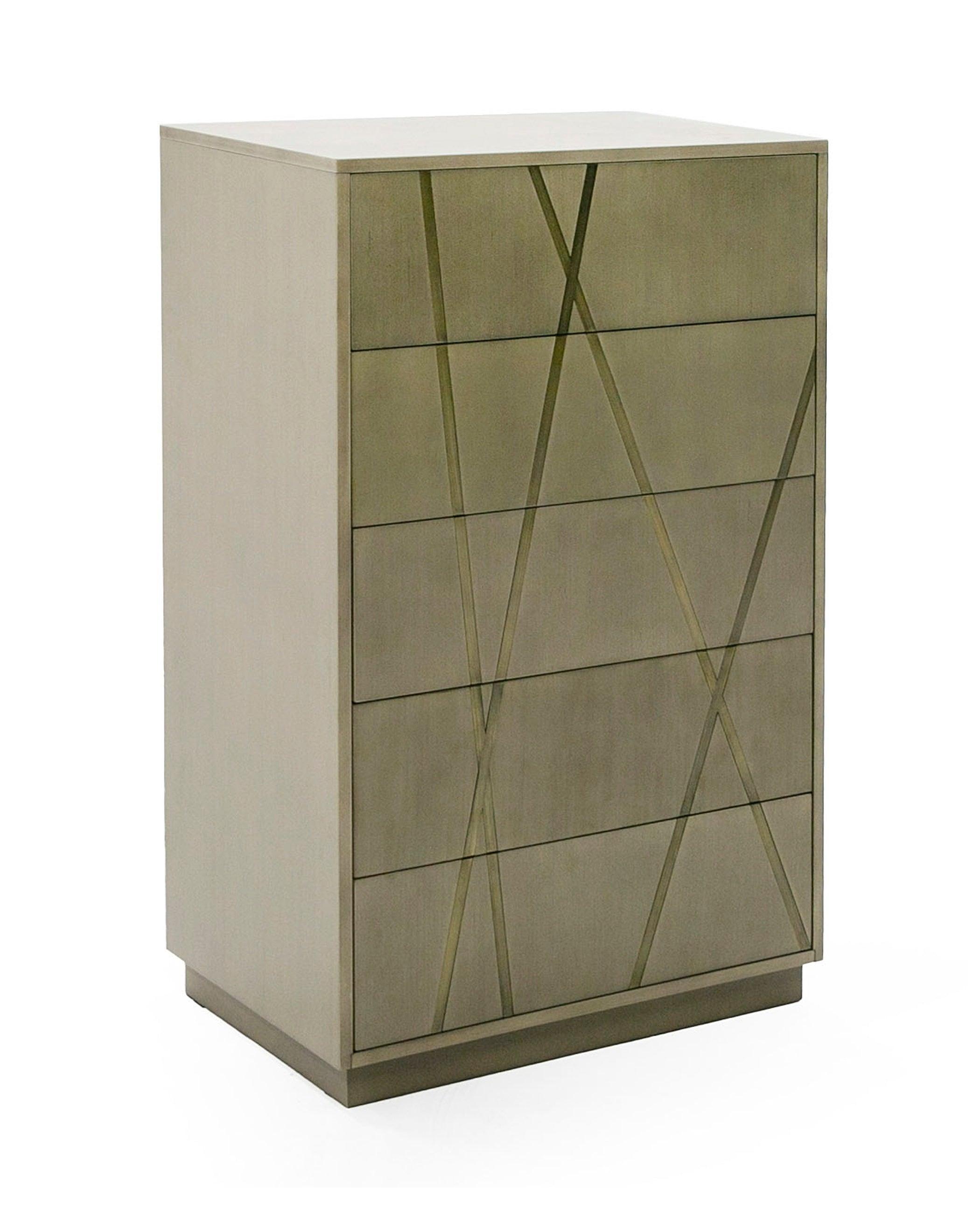 Nixa Modern Wide Birch and Brushed Chest