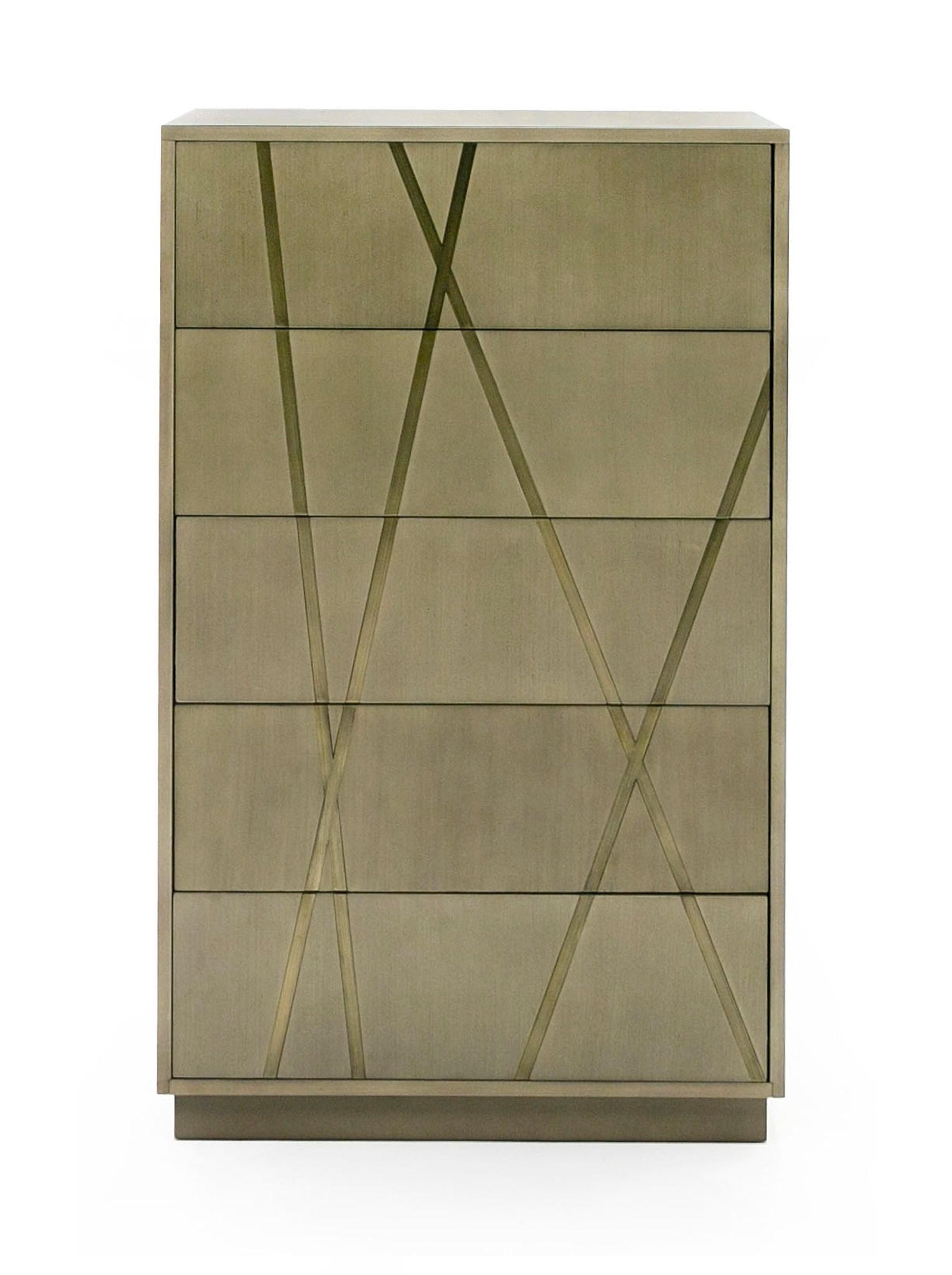 Nixa Modern Wide Birch and Brushed Chest