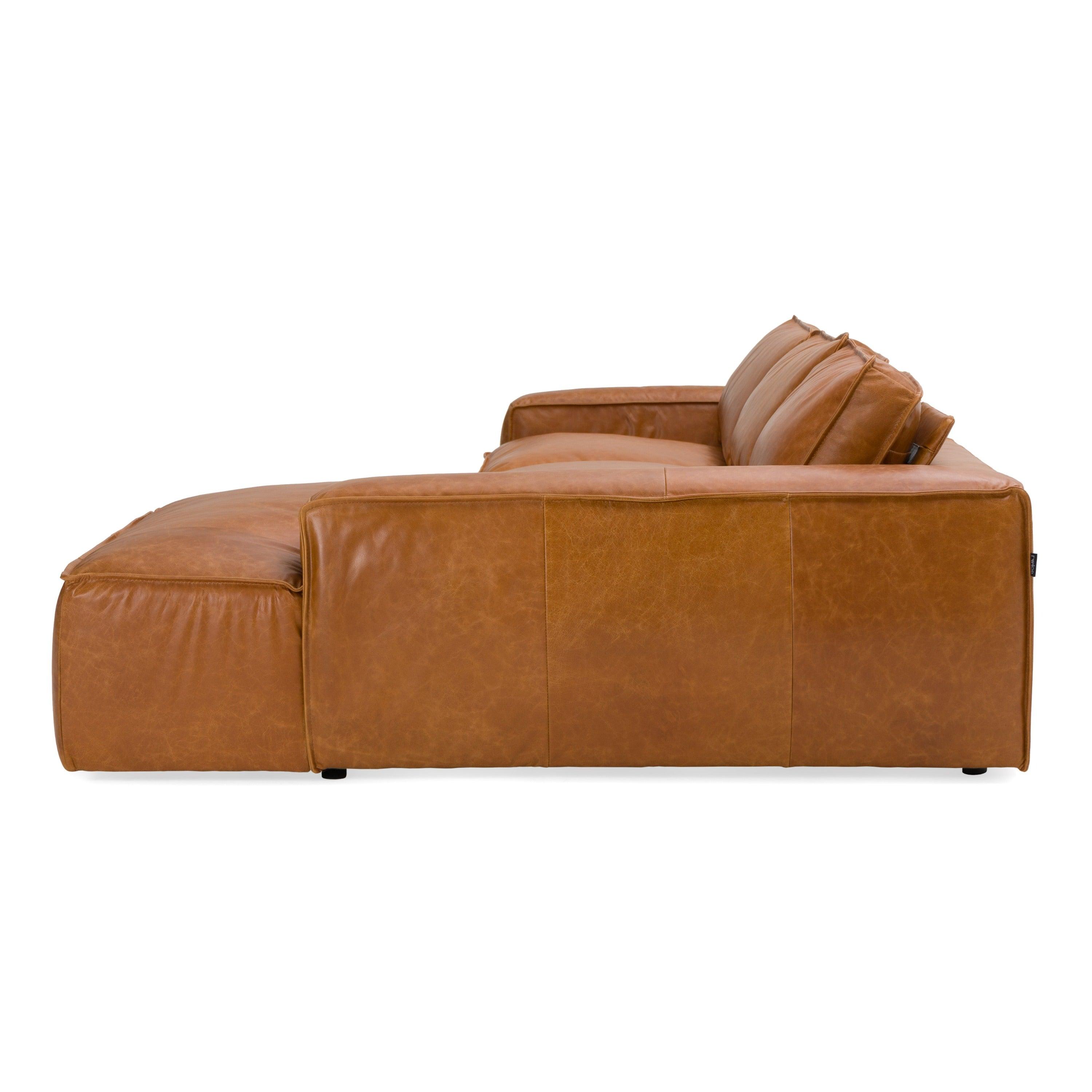 Cambria Modern RAF Leather Sectional Sofa