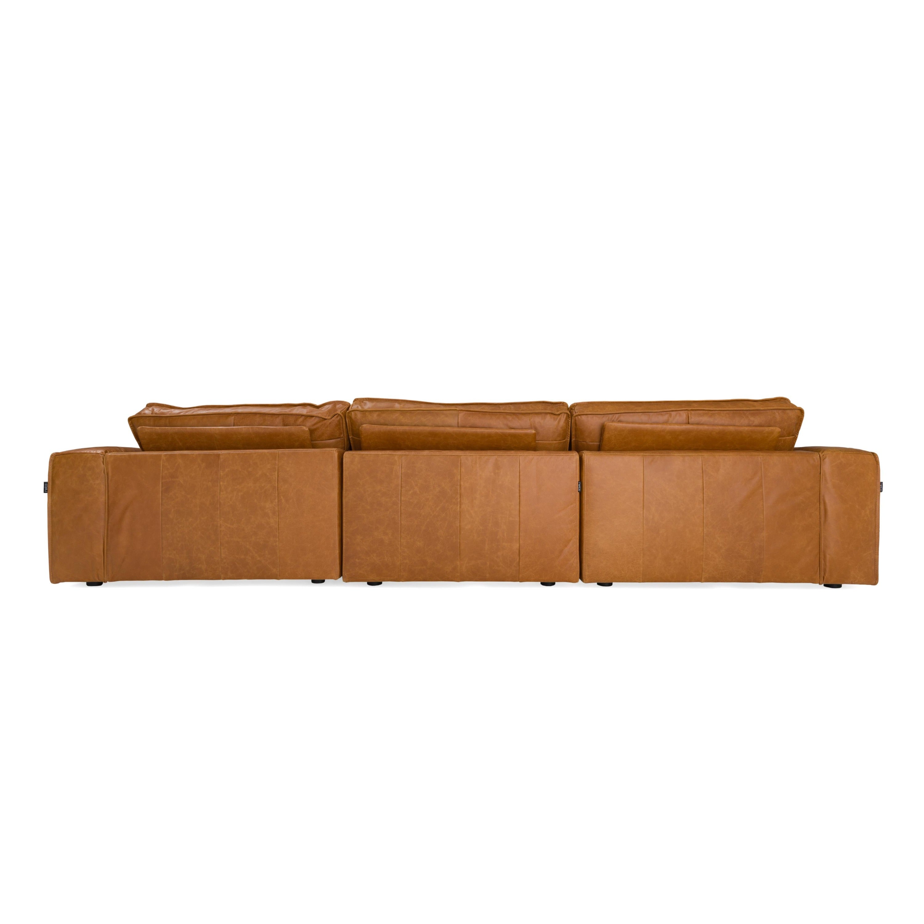 Cambria Modern RAF Leather Sectional Sofa