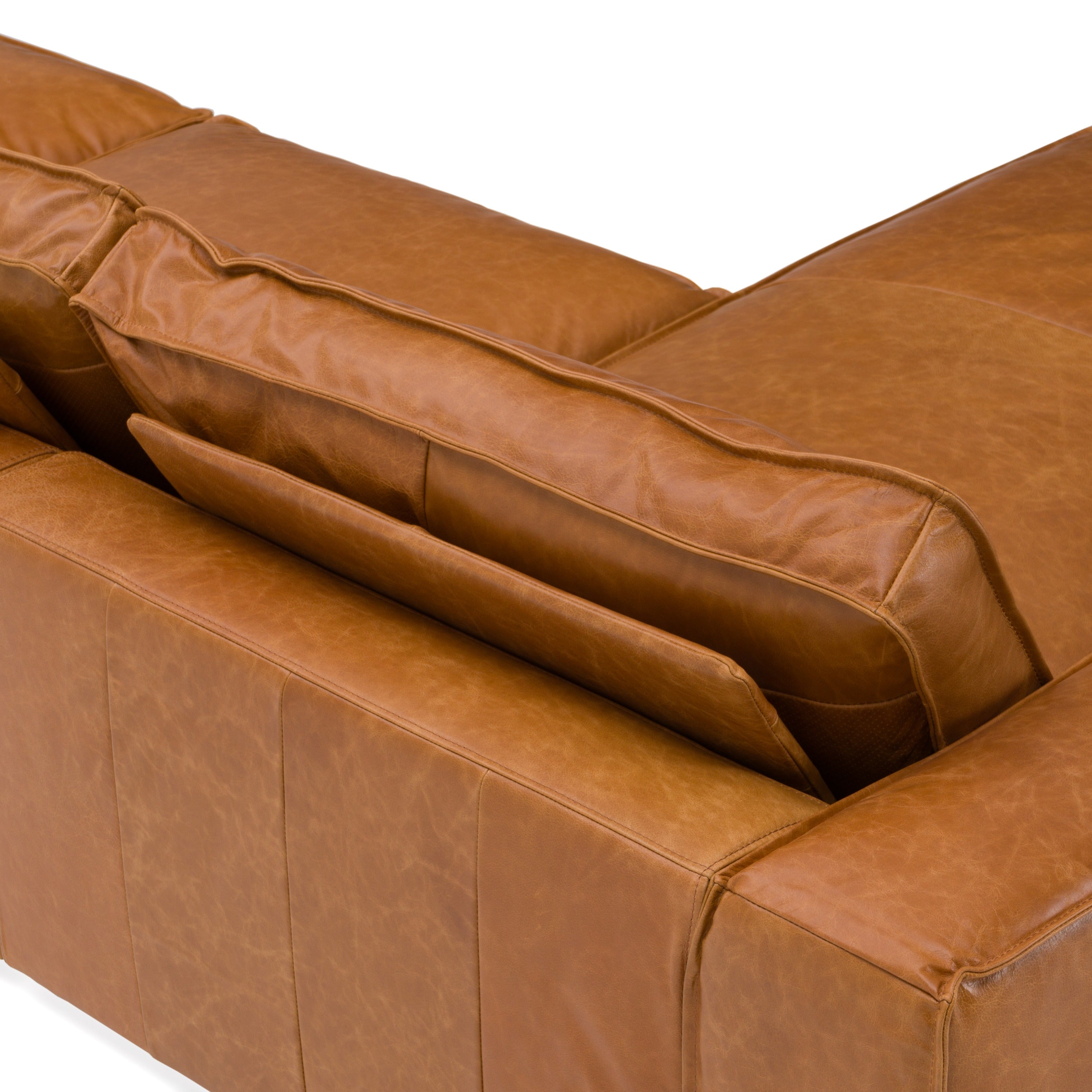 Cambria Modern RAF Leather Sectional Sofa