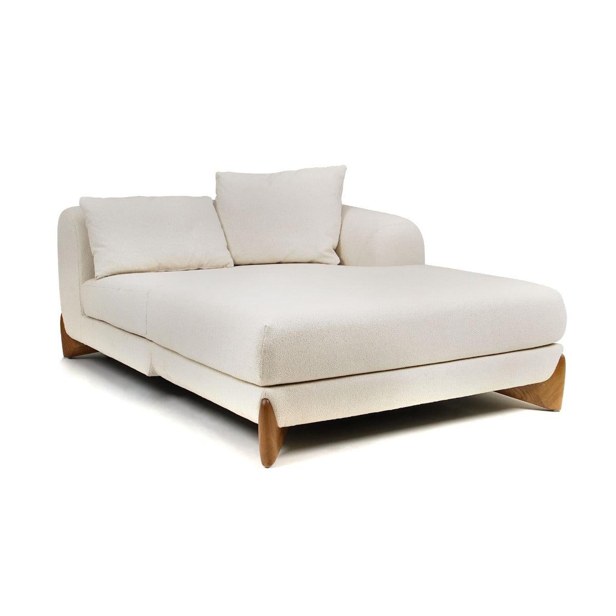 Fleury Contemporary Fabric and RAF Sectional Sofa