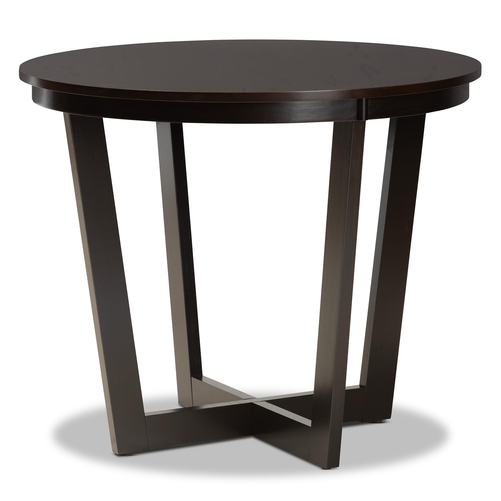 Morigan Sand Fabric Upholstered and Finished Wood 5-Piece Dining Set