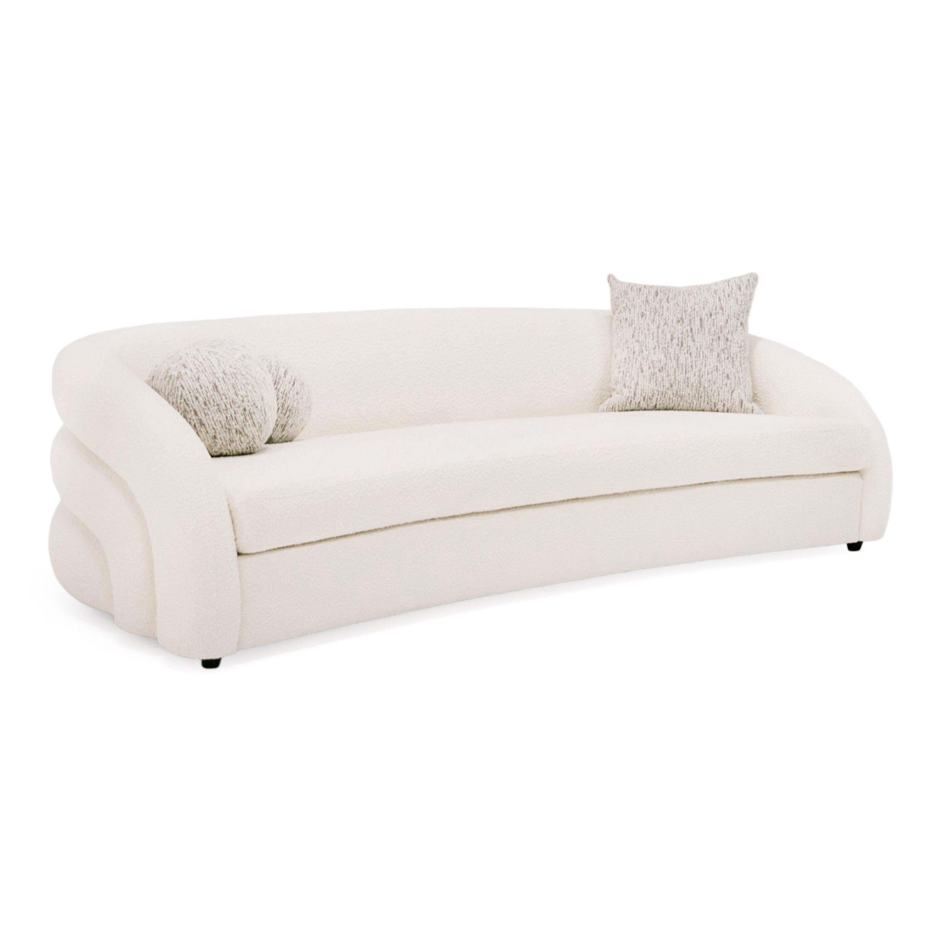Joshua Modern 4-Seater Curved and Fabric Sofa