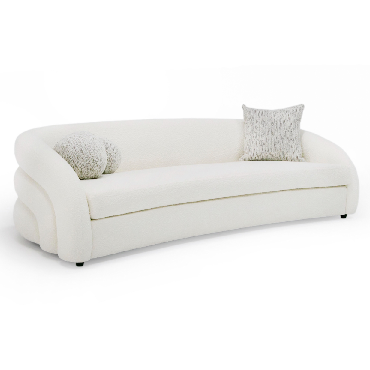Joshua Modern 4-Seater Curved and Fabric Sofa