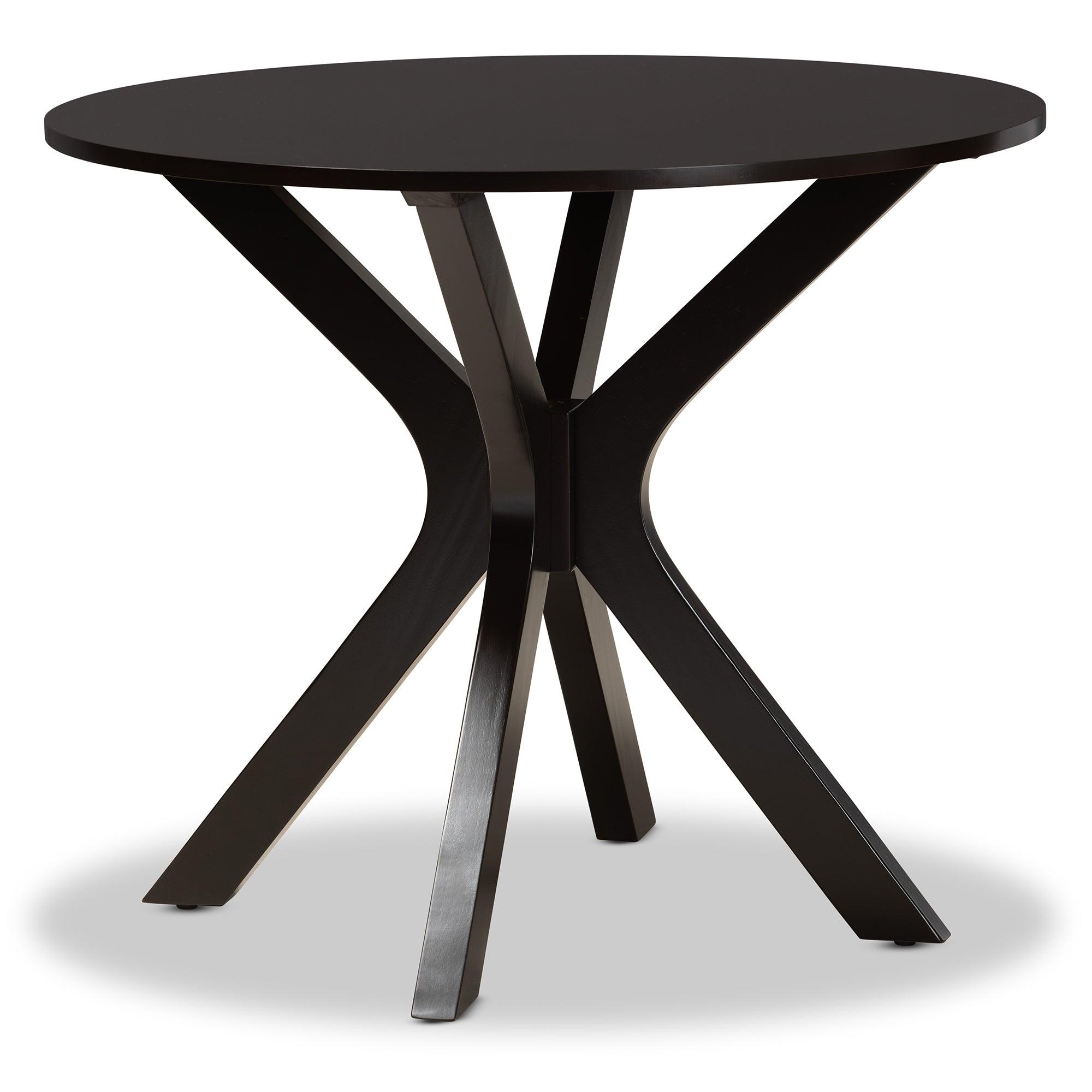Marie Modern and Contemporary Faux Leather Upholstered and Finished Wood 5-Piece Dining Set