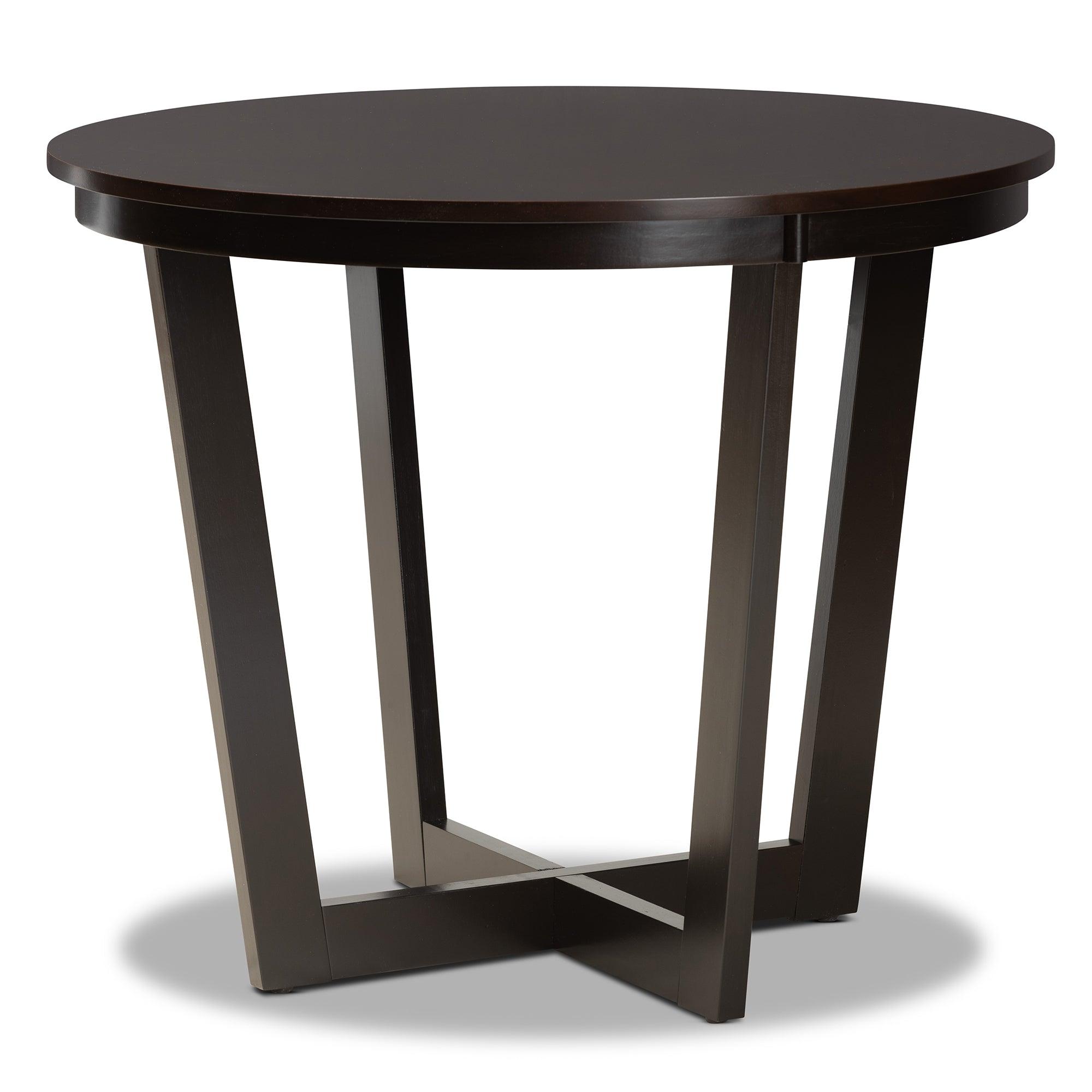 Vida Modern and Contemporary Faux Leather Upholstered and Finished Wood 5-Piece Dining Set