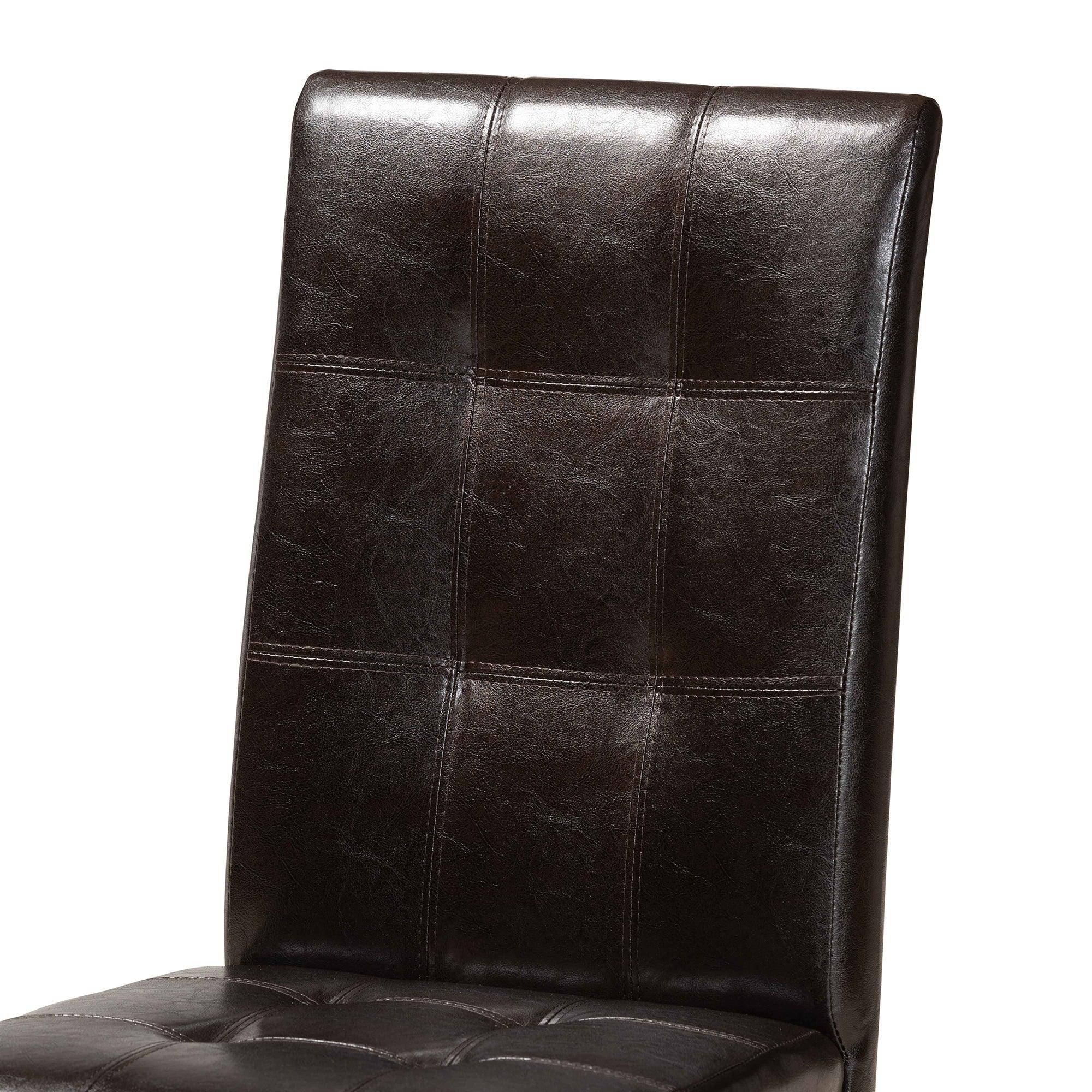 Vida Modern and Contemporary Faux Leather Upholstered and Finished Wood 5-Piece Dining Set