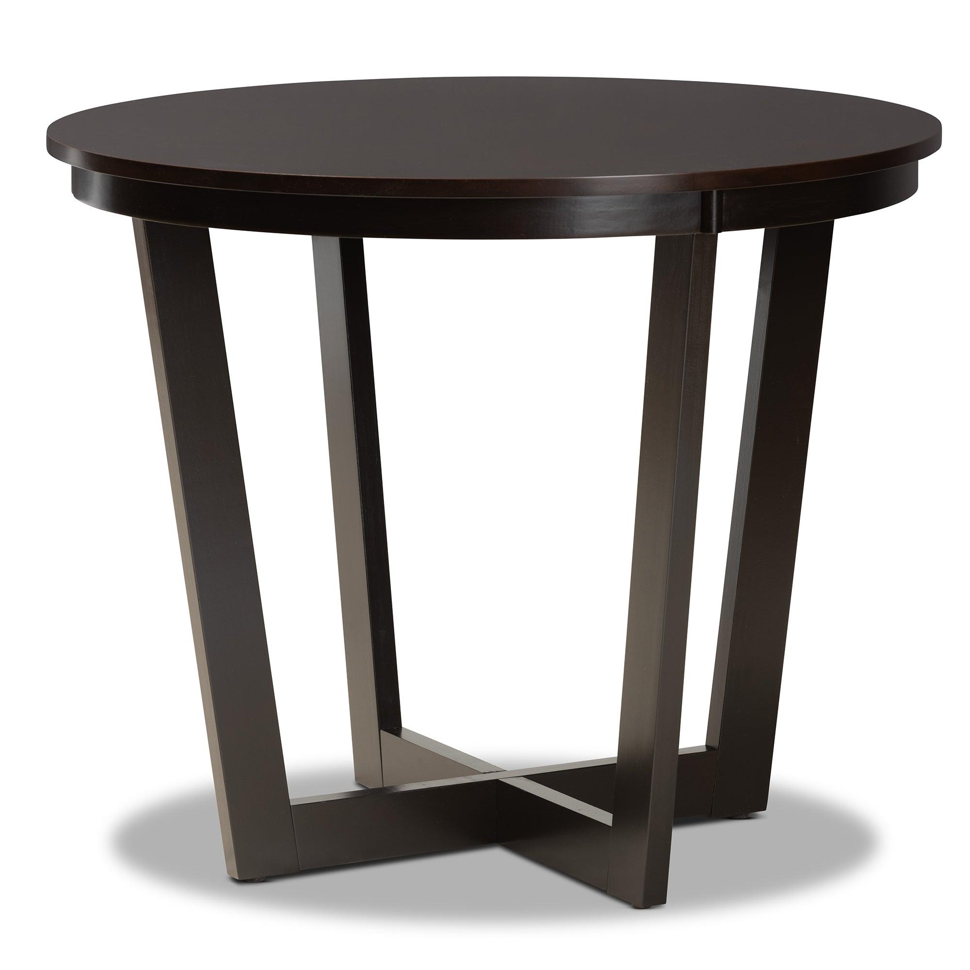 Irma Modern and Contemporary Faux Leather Upholstered and Finished Wood 5-Piece Dining Set