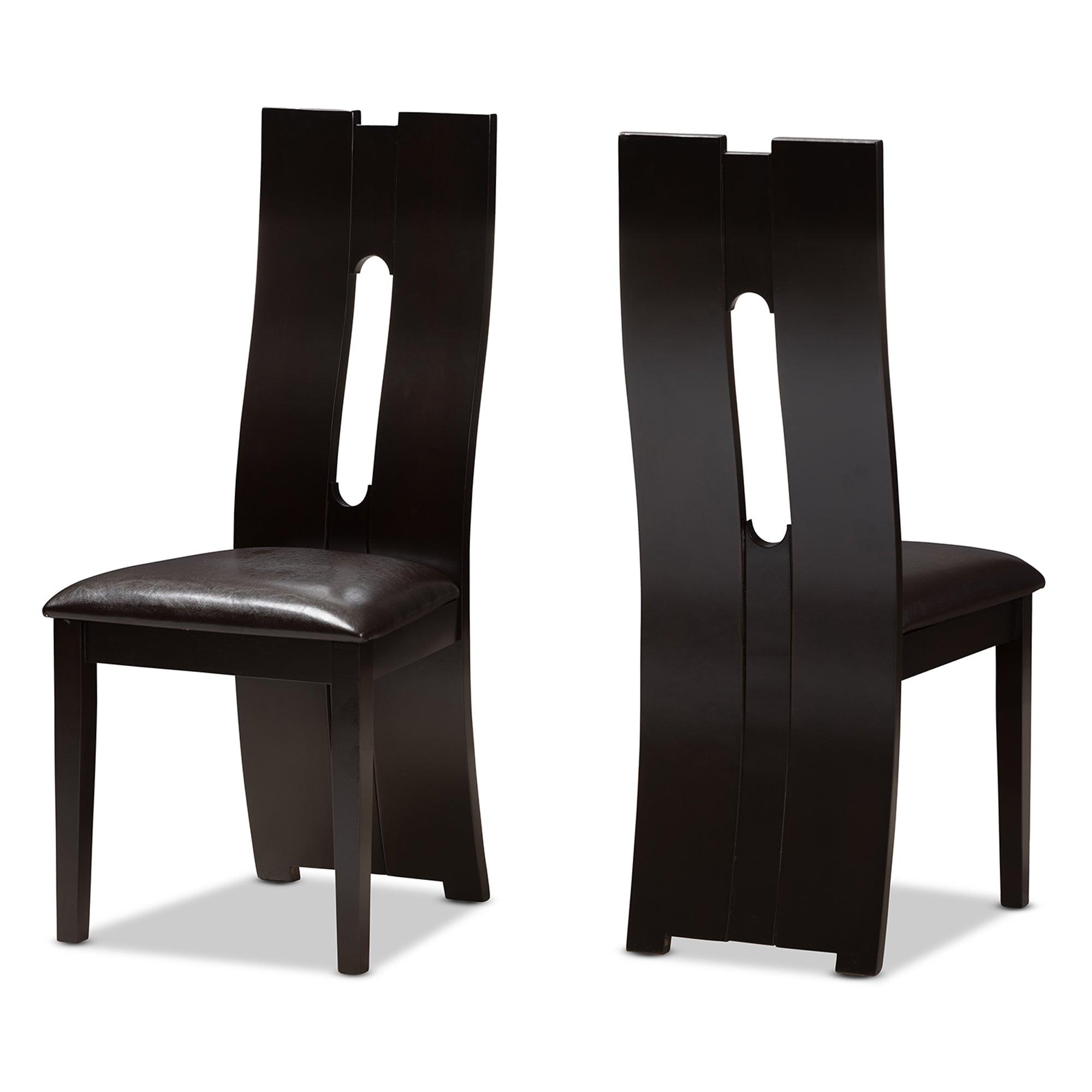 Alani Modern and Contemporary Faux Leather Upholstered 5-Piece Dining Set
