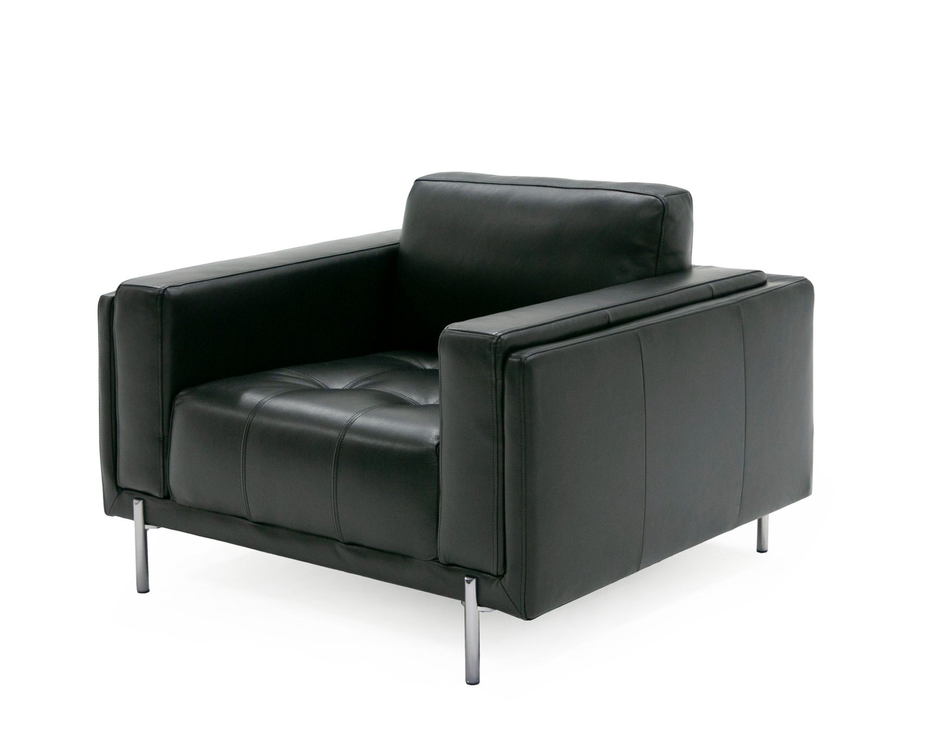 Divani Casa Schmidt - Modern Leather Chair-Accent Chair-VIG-Wall2Wall Furnishings