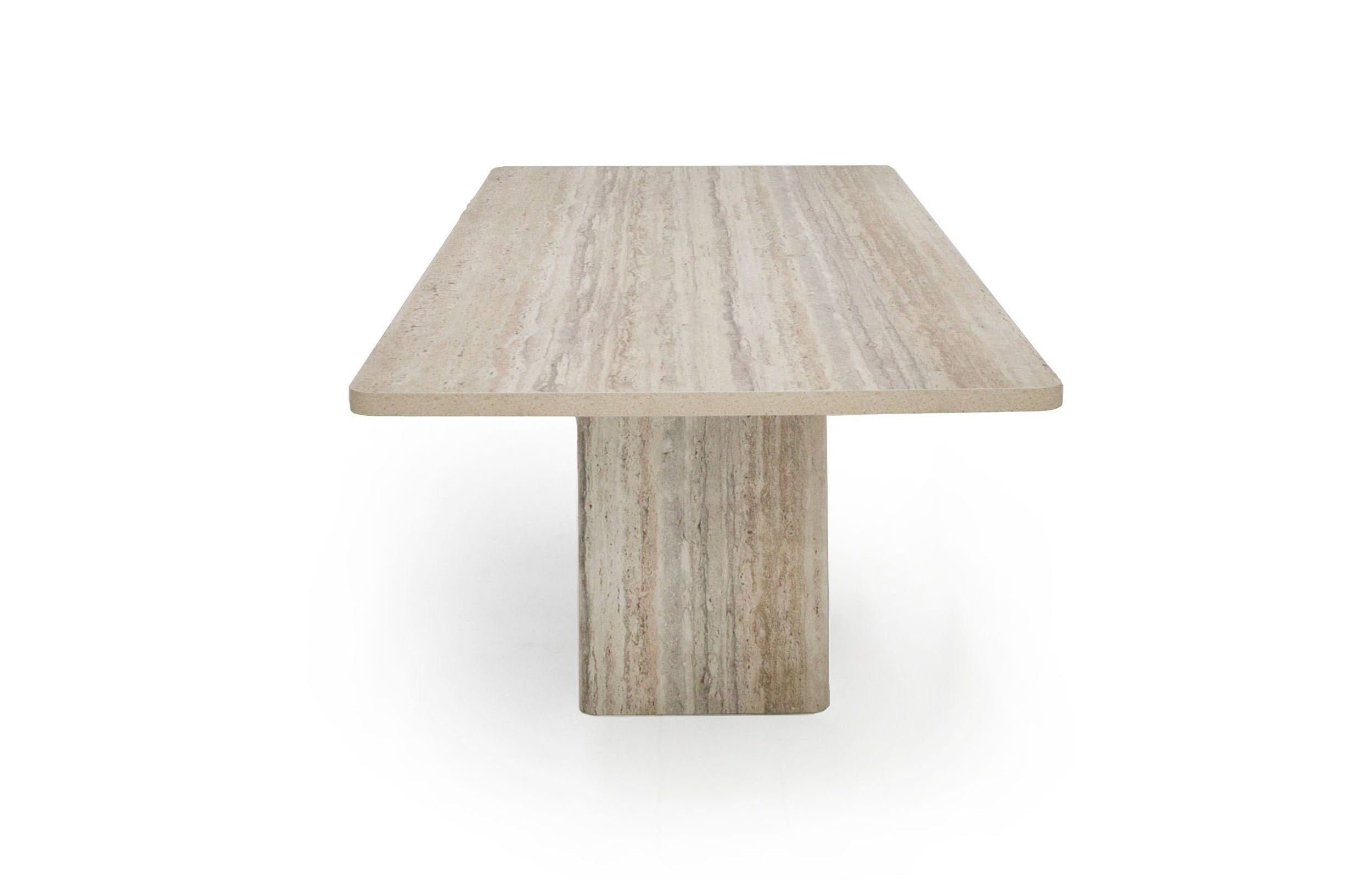 Roma Modern Travertine Rectangular Dining Table