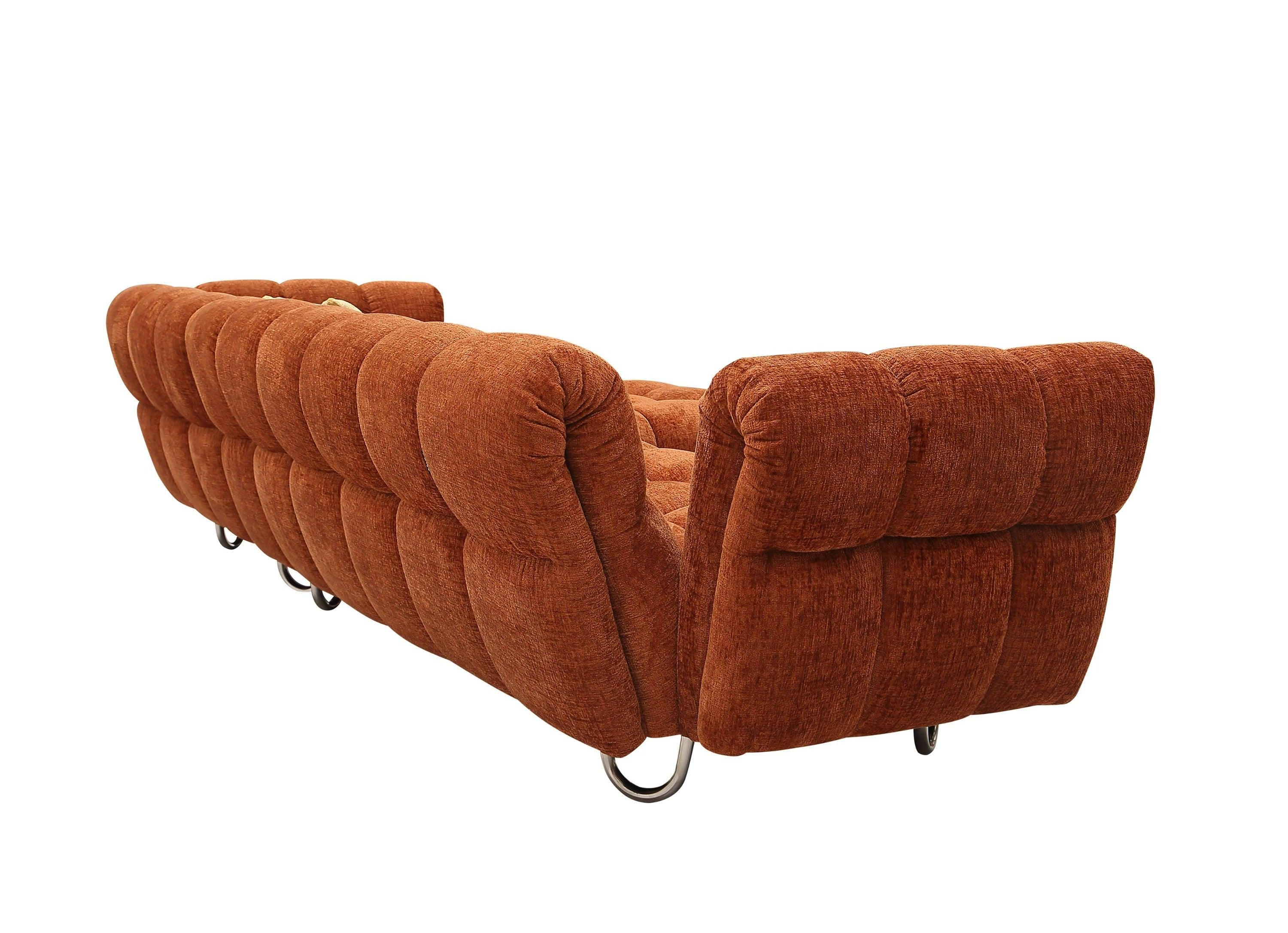Jacinda Modern Burnt Fabric Right Facing Sectional Sofa and 2 Pillows