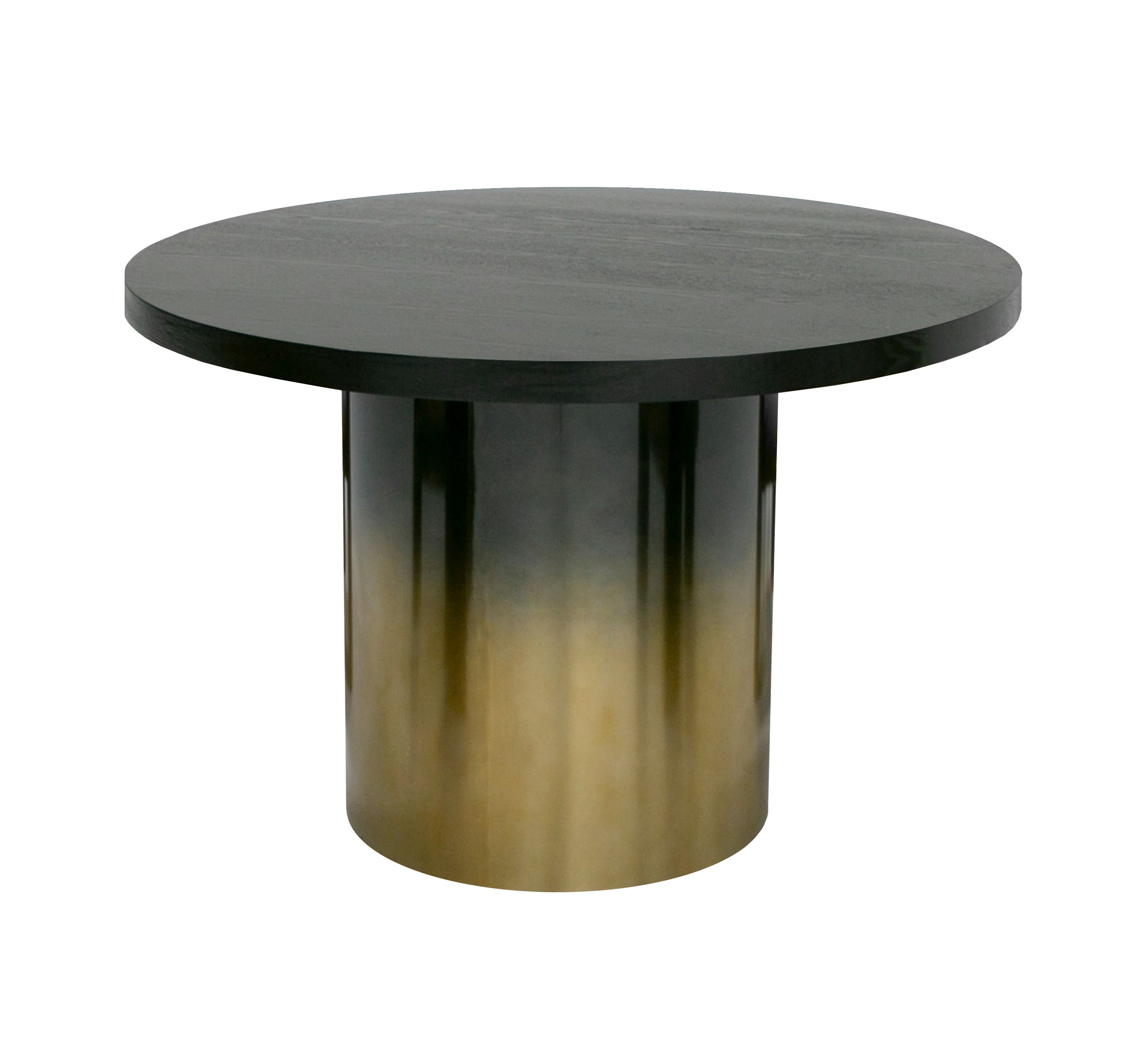 Elmira Glam Ash and Gradient Stainless Steel Round Dining Table