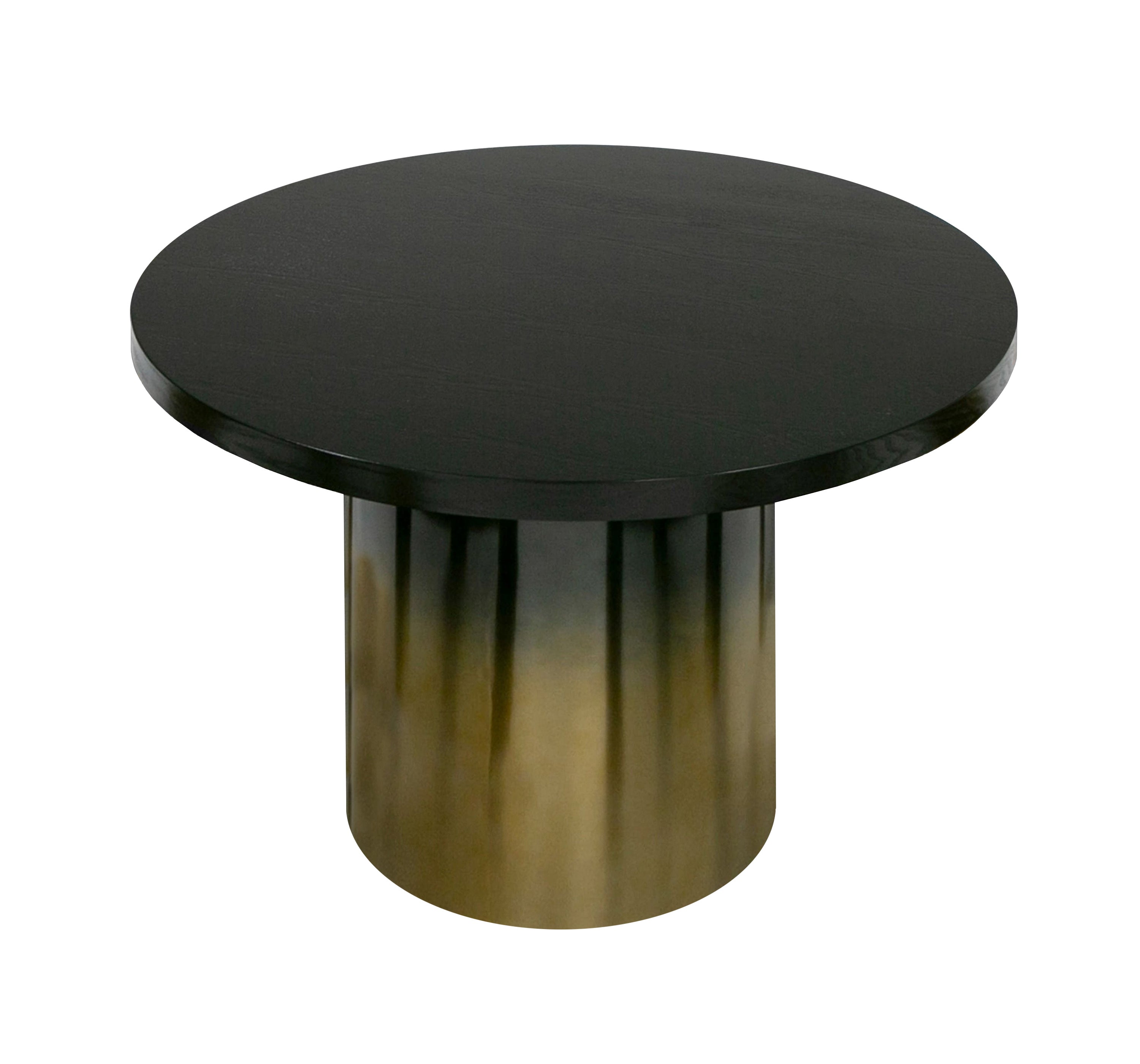 Elmira Glam Ash and Gradient Stainless Steel Round Dining Table