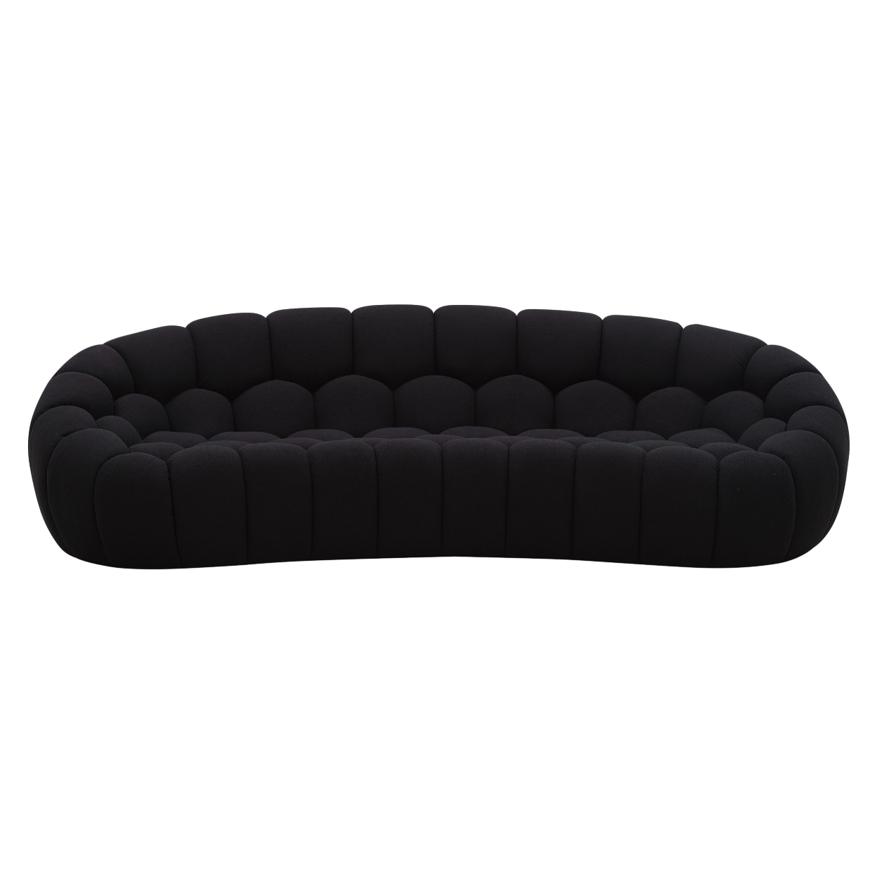 Yolonda Modern Curved Fabric Sofa
