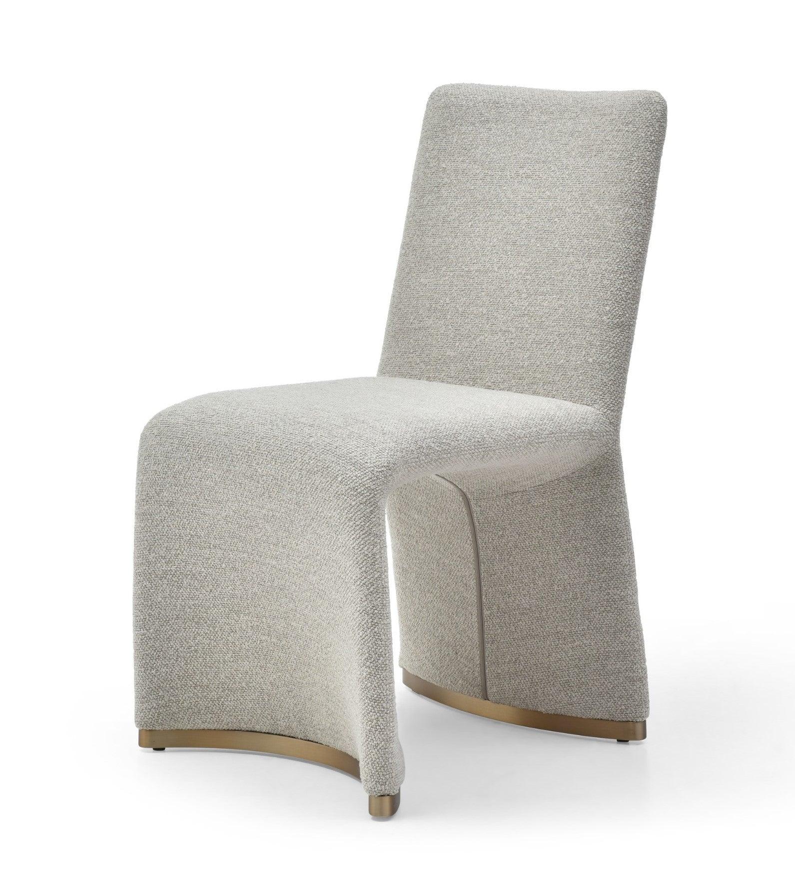 Modrest Kenda Contemporary and Brushed Dining Chair (Set of 2)