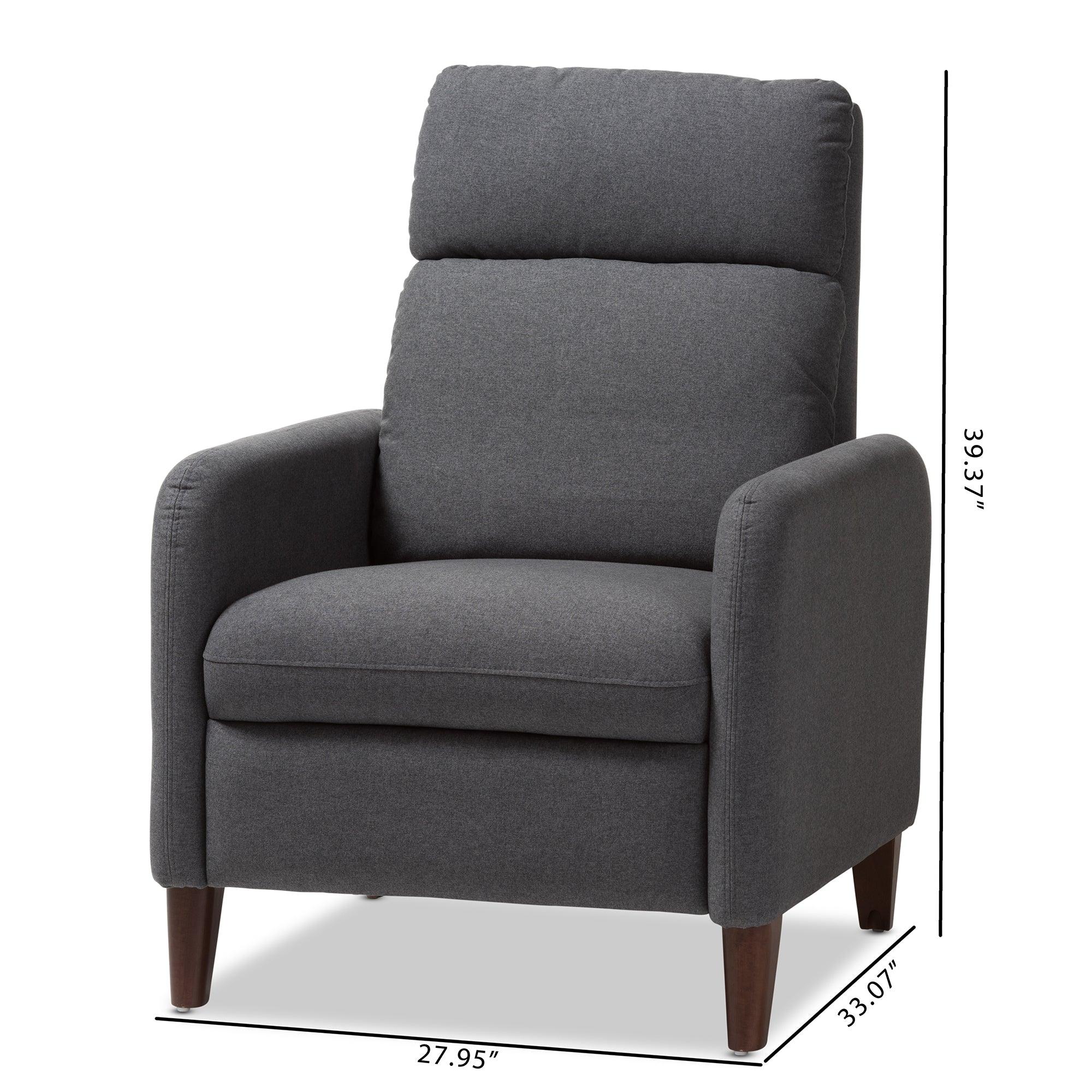 Casanova Mid-century Modern Fabric Upholstered Lounge Chair