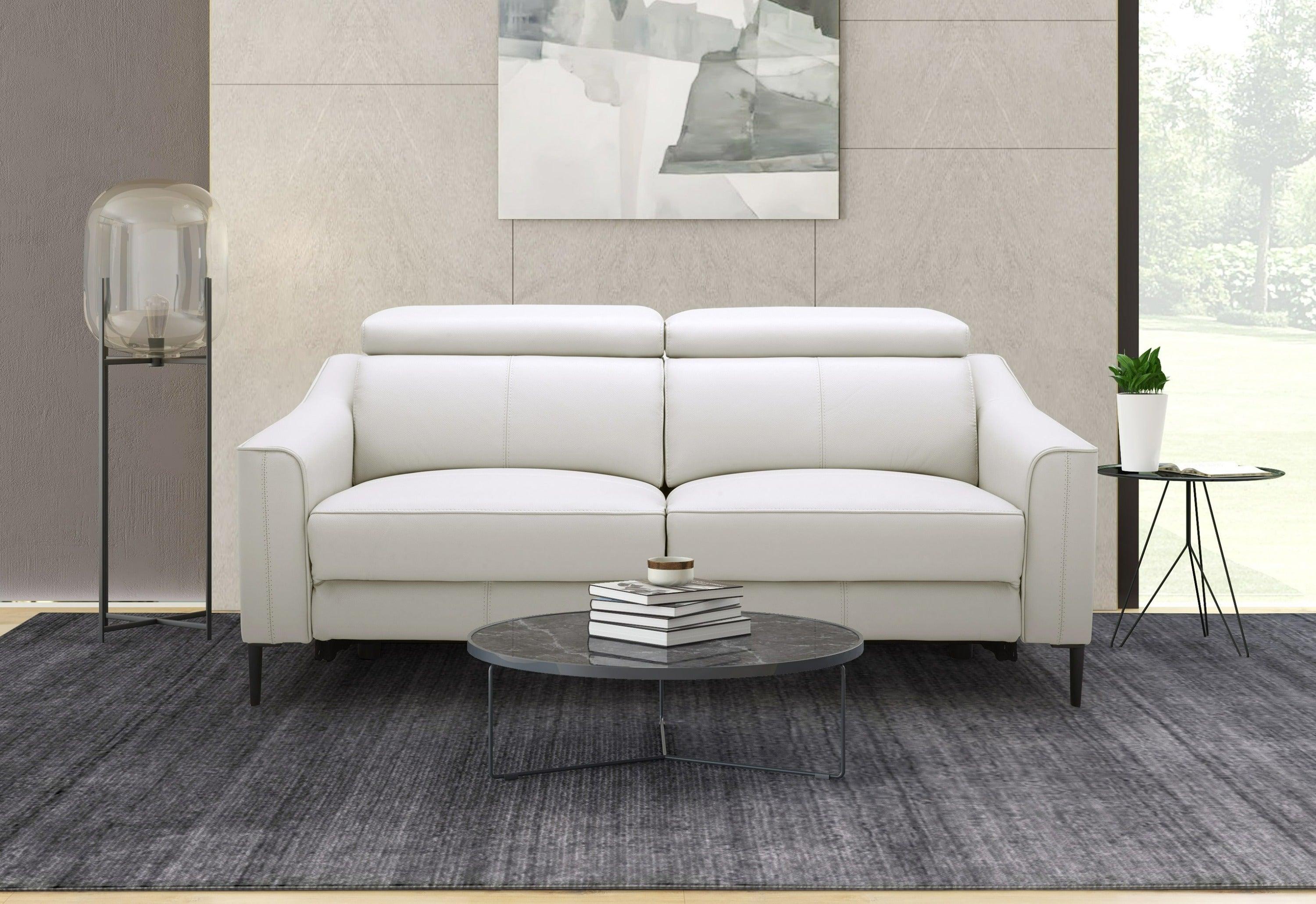 Eden Modern Leather Sofa With 2 Recliners