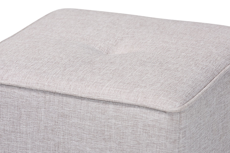 Corinne Modern and Contemporary Fabric Upholstered Ottoman