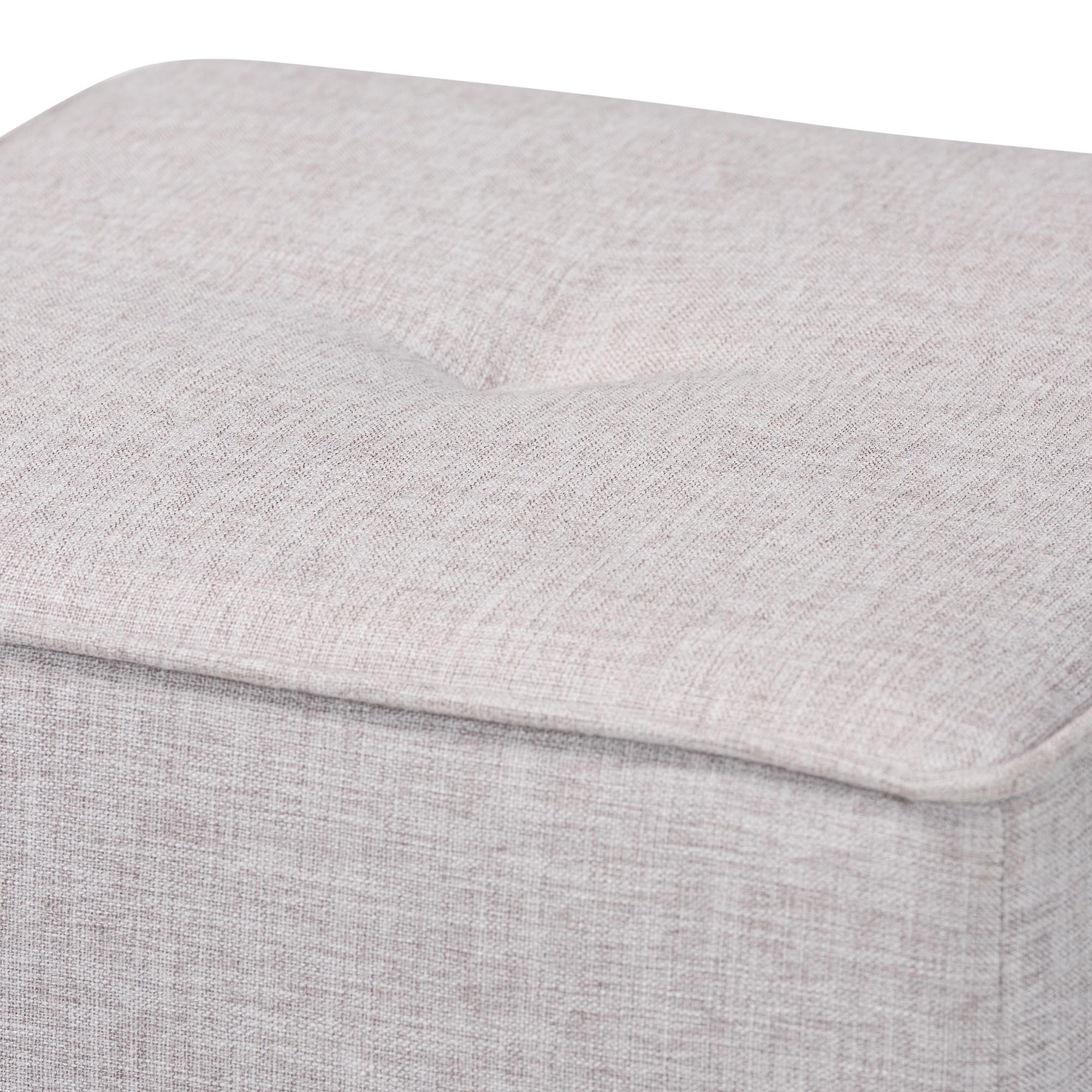 Corinne Modern and Contemporary Fabric Upholstered Ottoman