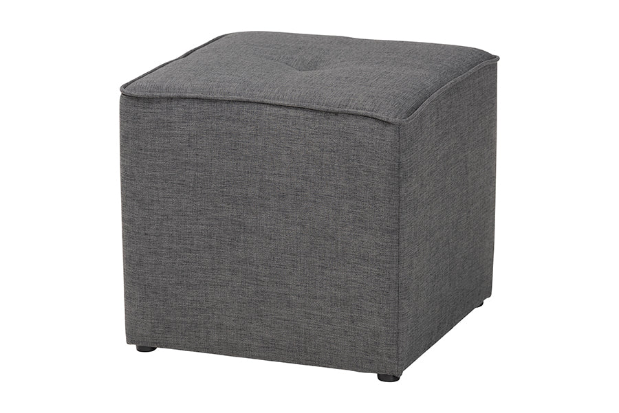 Corinne Modern and Contemporary Fabric Upholstered Ottoman