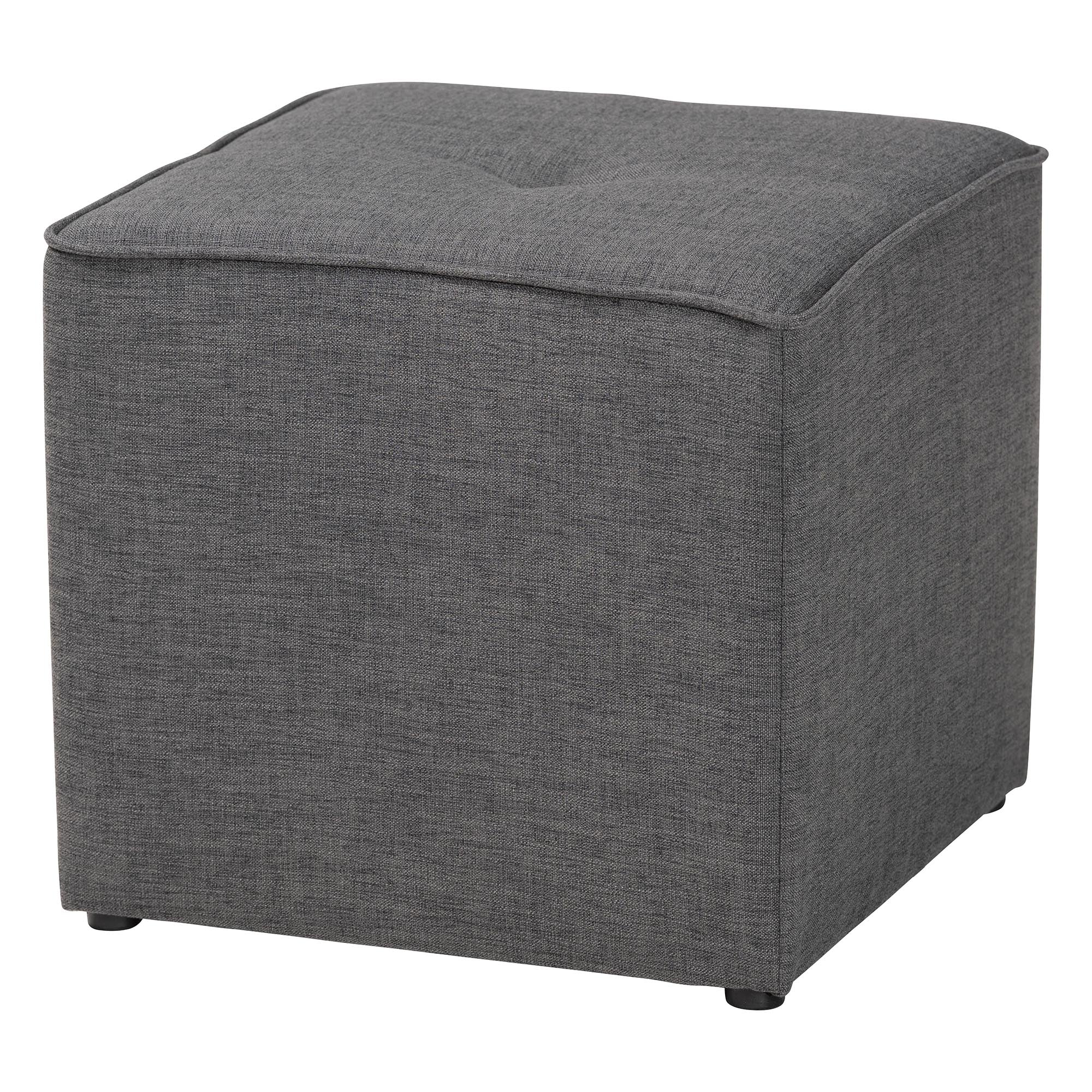 Corinne Modern and Contemporary Fabric Upholstered Ottoman