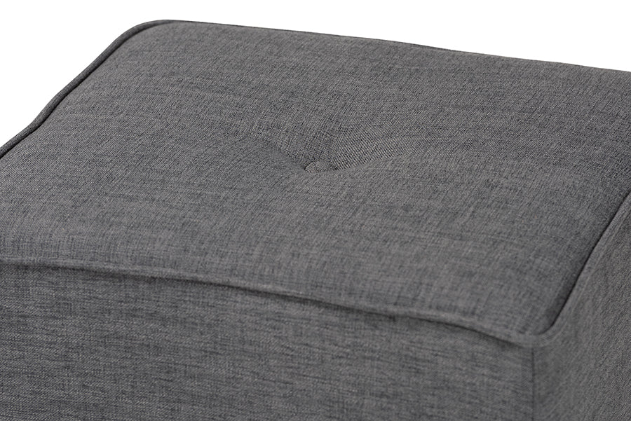 Corinne Modern and Contemporary Fabric Upholstered Ottoman