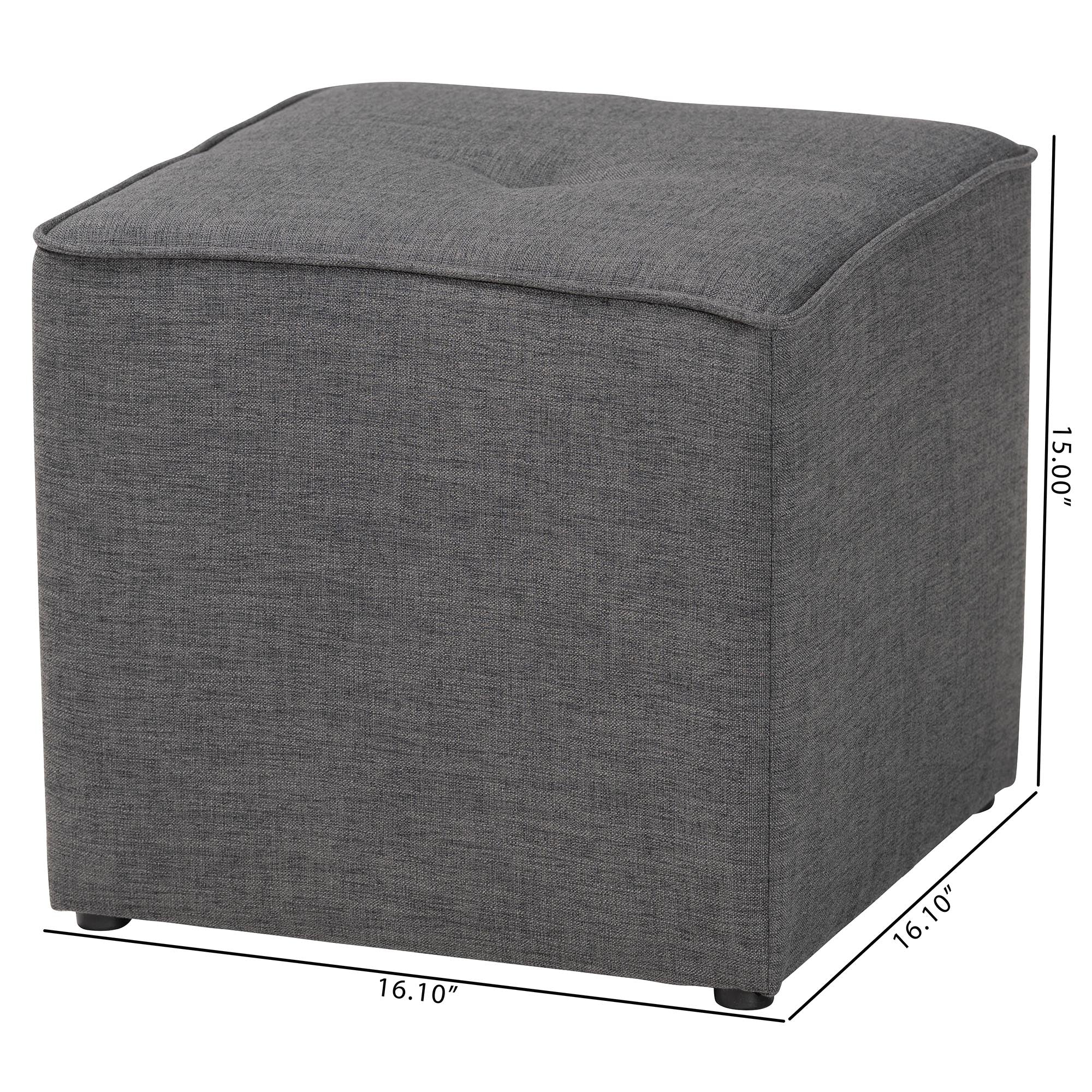 Corinne Modern and Contemporary Fabric Upholstered Ottoman