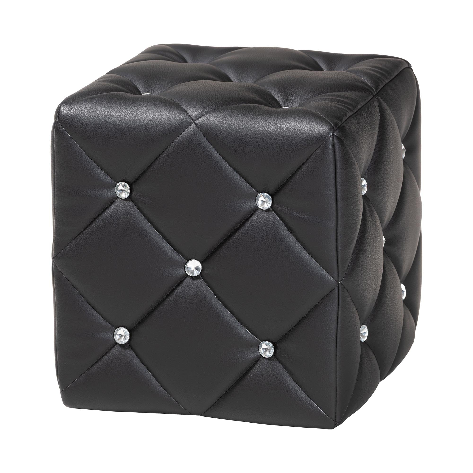 Stacey Modern and Contemporary Faux Leather Upholstered Ottoman