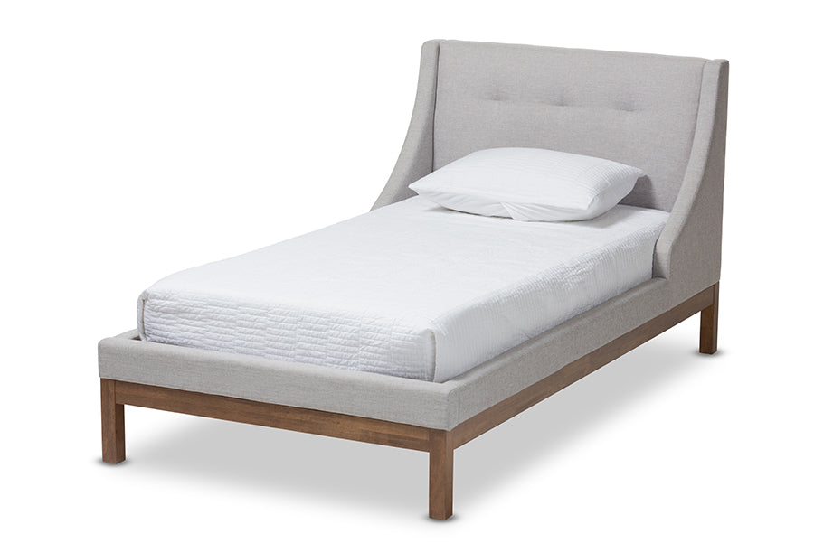Louvain Modern and Contemporary Fabric Upholstered -Finished Sized Platform Bed