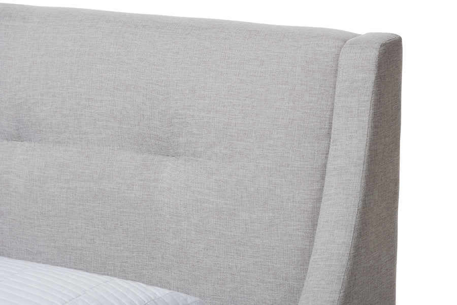 Louvain Modern and Contemporary Fabric Upholstered -Finished Sized Platform Bed