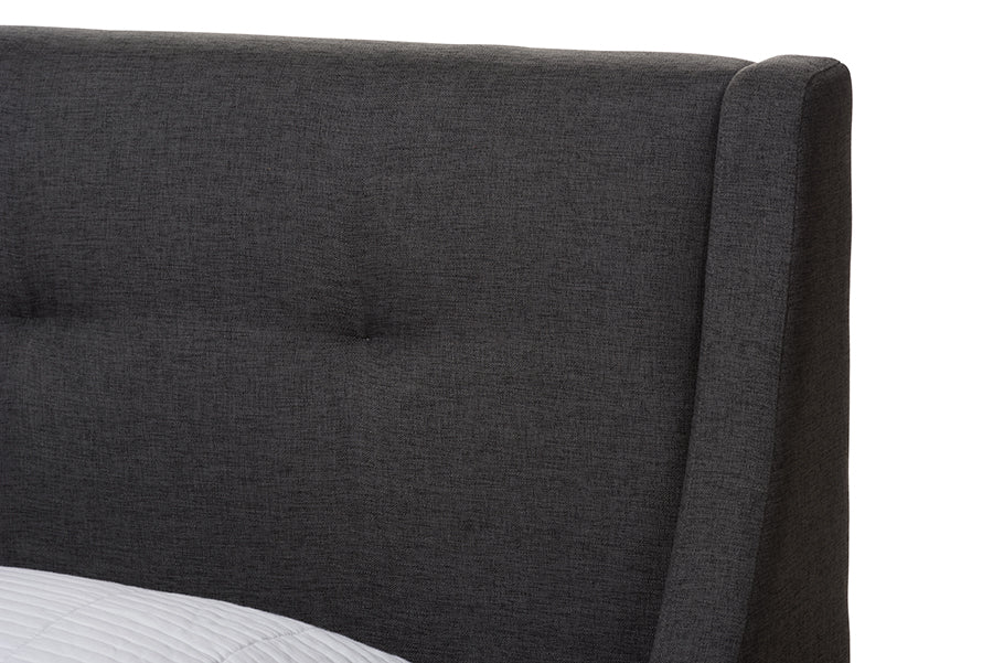 Louvain Modern and Contemporary Fabric Upholstered -Finished Sized Platform Bed