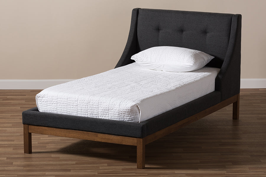 Louvain Modern and Contemporary Fabric Upholstered -Finished Sized Platform Bed
