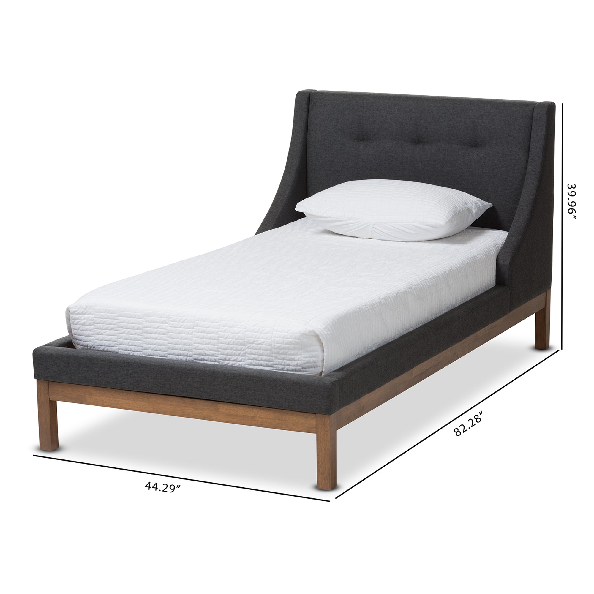Louvain Modern and Contemporary Fabric Upholstered -Finished Sized Platform Bed