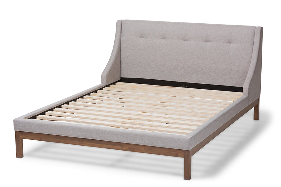 Louvain Modern and Contemporary Fabric Upholstered -Finished Sized Platform Bed