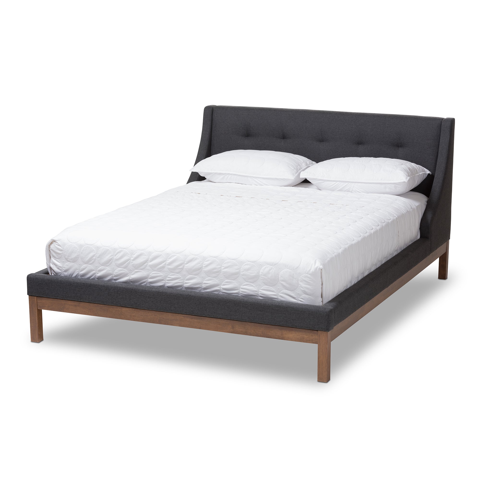 Louvain Modern and Contemporary Fabric Upholstered -Finished Sized Platform Bed