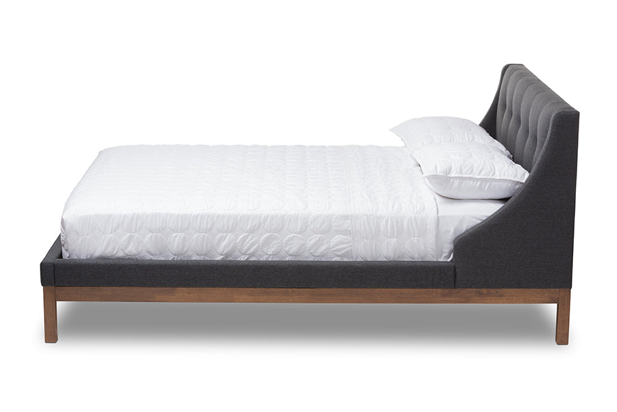 Louvain Modern and Contemporary Fabric Upholstered -Finished Sized Platform Bed