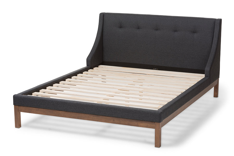 Louvain Modern and Contemporary Fabric Upholstered -Finished Sized Platform Bed