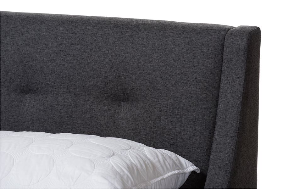 Louvain Modern and Contemporary Fabric Upholstered -Finished Sized Platform Bed