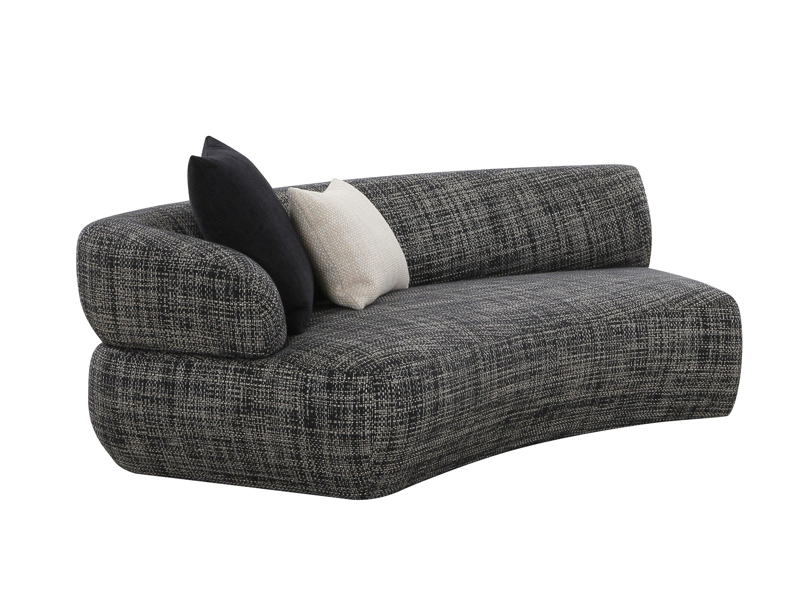 Lakota Modern Fabric Curved Sectional Sofa