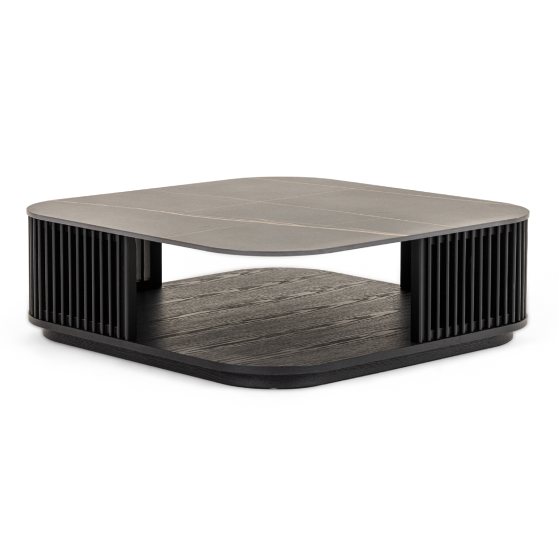 Chip Modern Ceramic and Ash Square Coffee Table