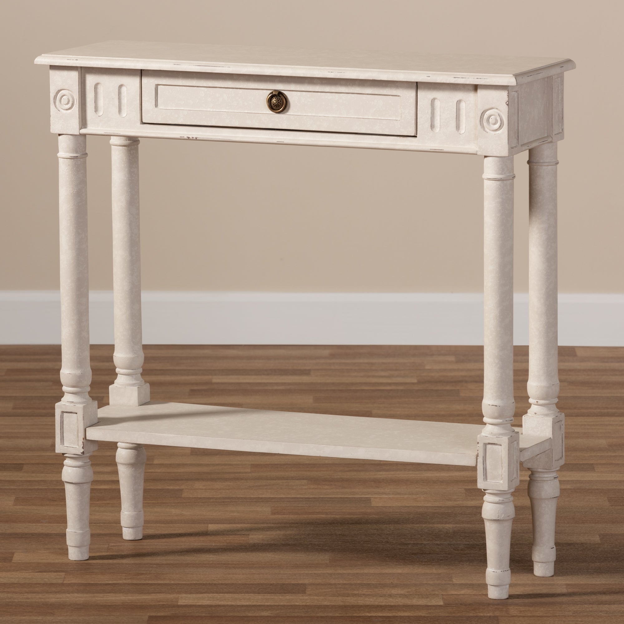 Ariella Country Cottage Farmhouse 1-Drawer Console Table