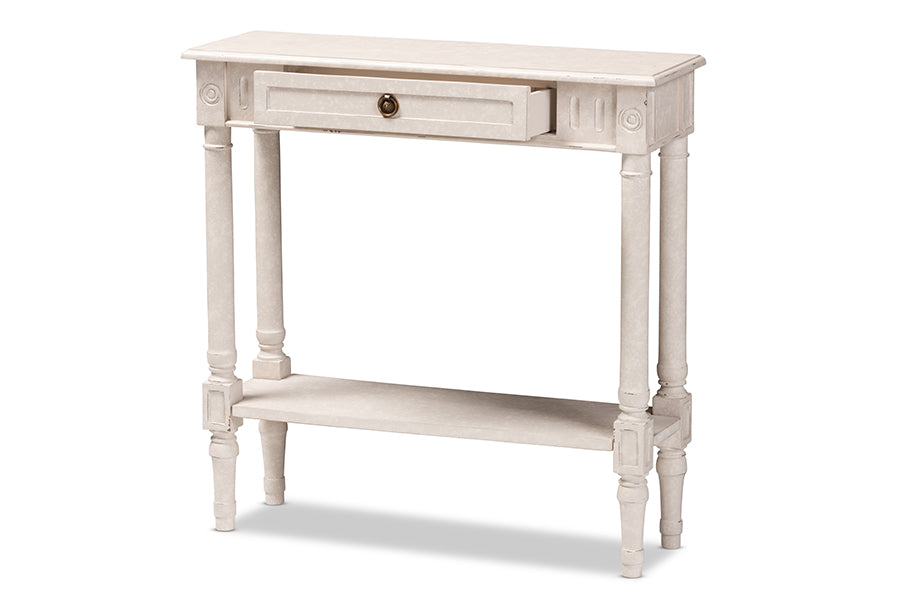 Ariella Country Cottage Farmhouse 1-Drawer Console Table