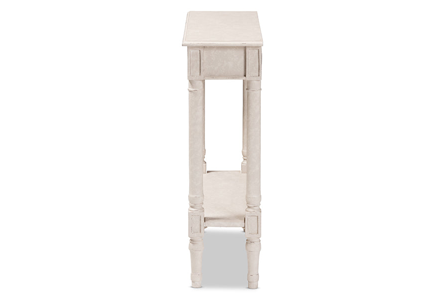 Ariella Country Cottage Farmhouse 1-Drawer Console Table