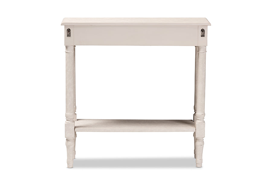 Ariella Country Cottage Farmhouse 1-Drawer Console Table