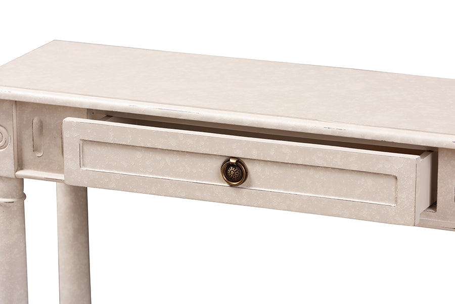 Ariella Country Cottage Farmhouse 1-Drawer Console Table