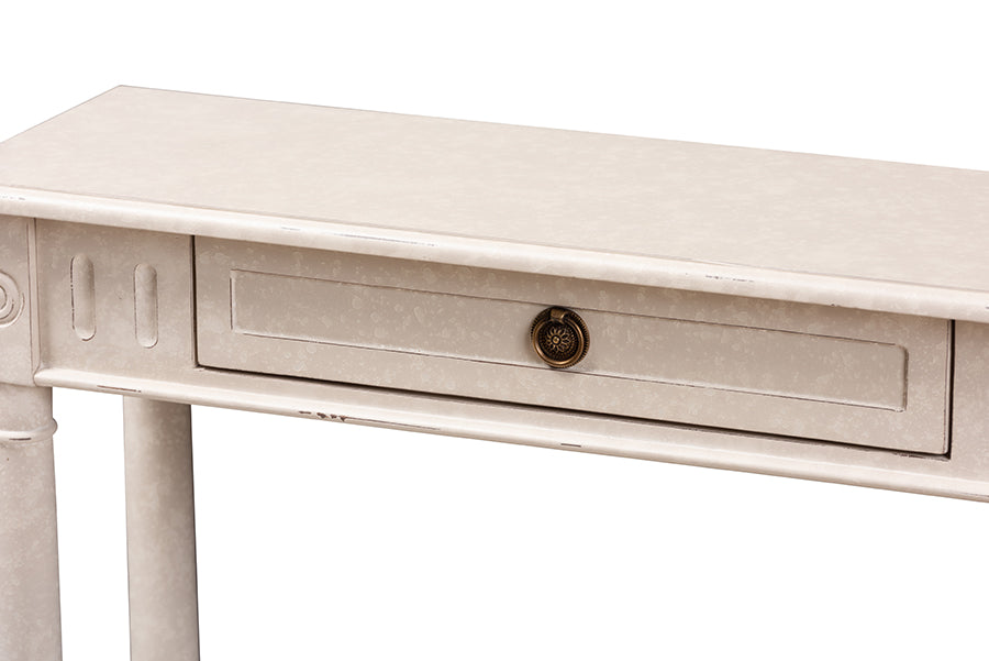 Ariella Country Cottage Farmhouse 1-Drawer Console Table
